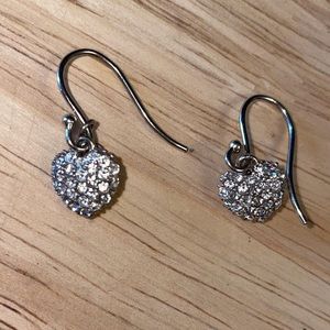 Coach heart dangle earrings
